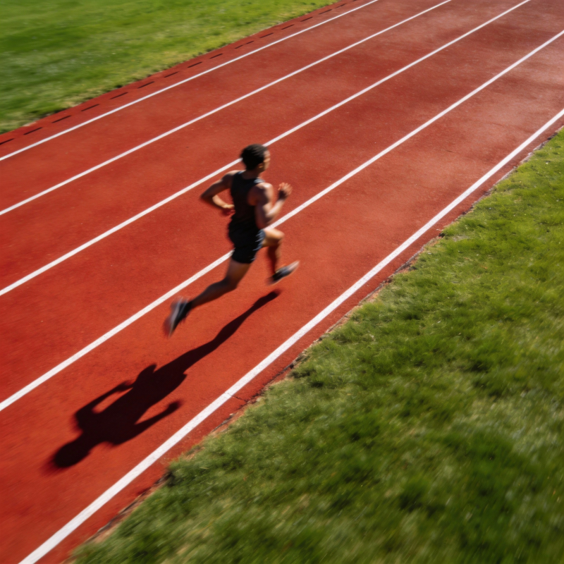 赛道上的奔跑者图片