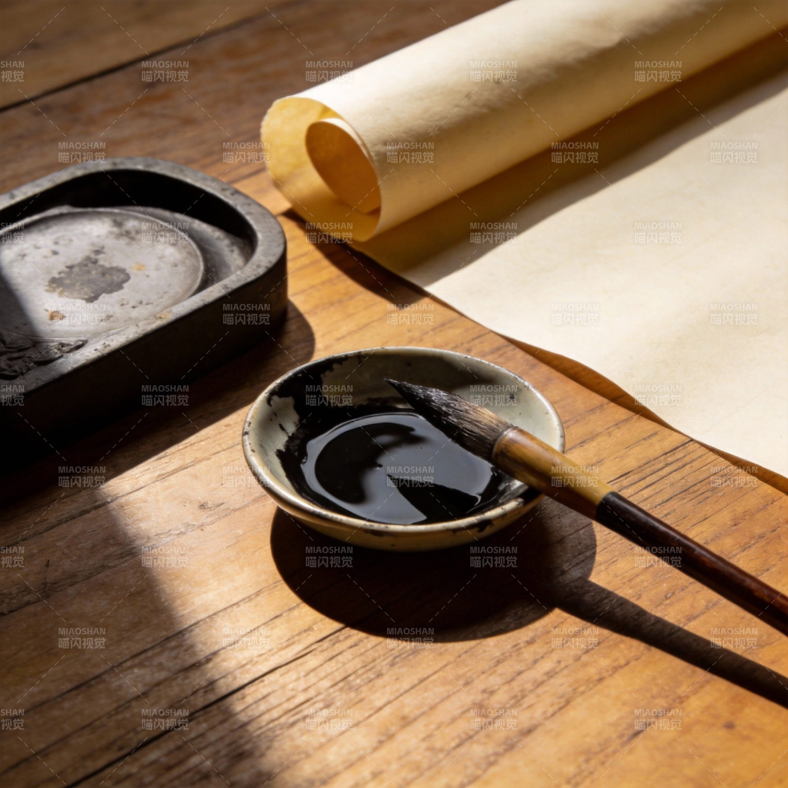 文房四宝静谧时光图片