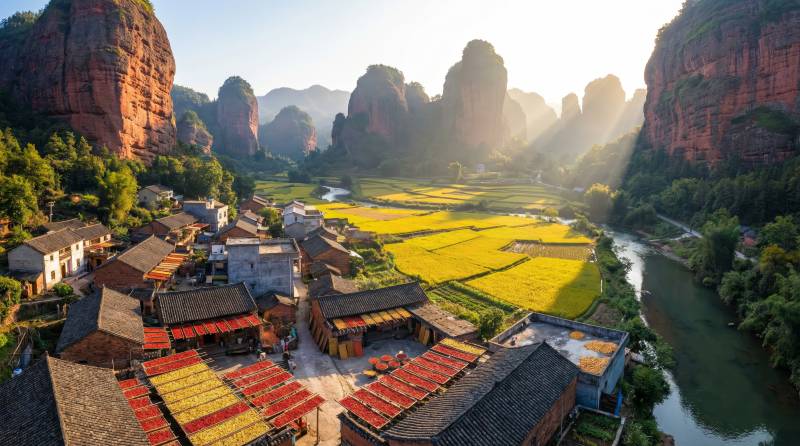 山水田园风光图片