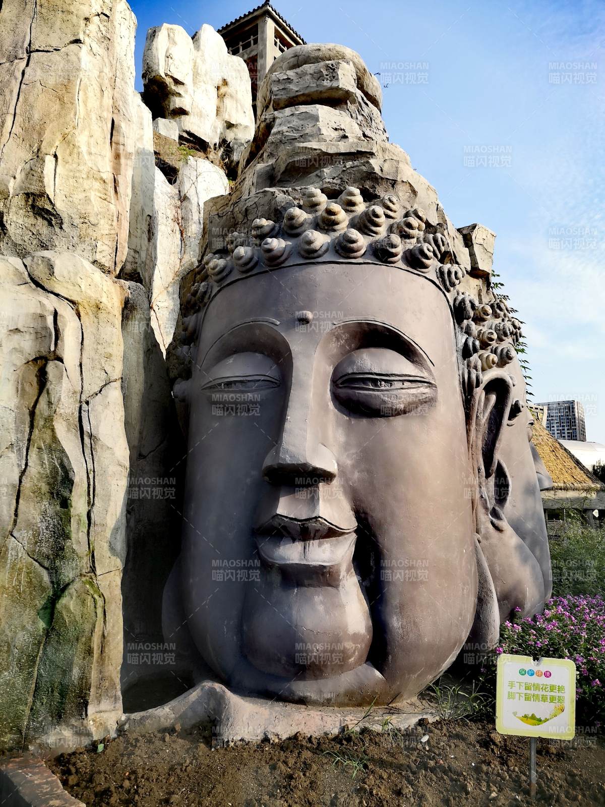 大型佛头景观图片