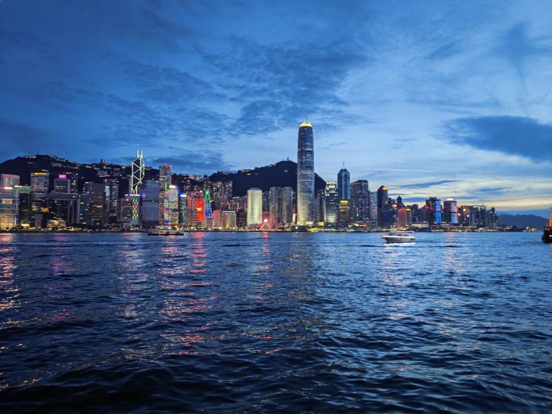 香港夜景璀璨图片