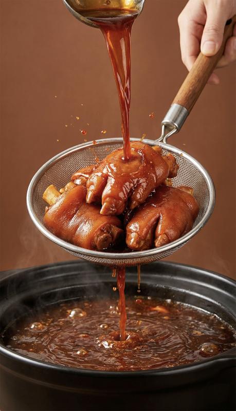 酱汁浇猪蹄图片