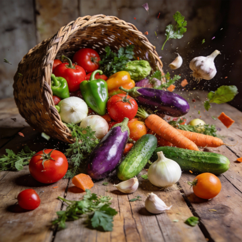 蔬果满溢篮图片