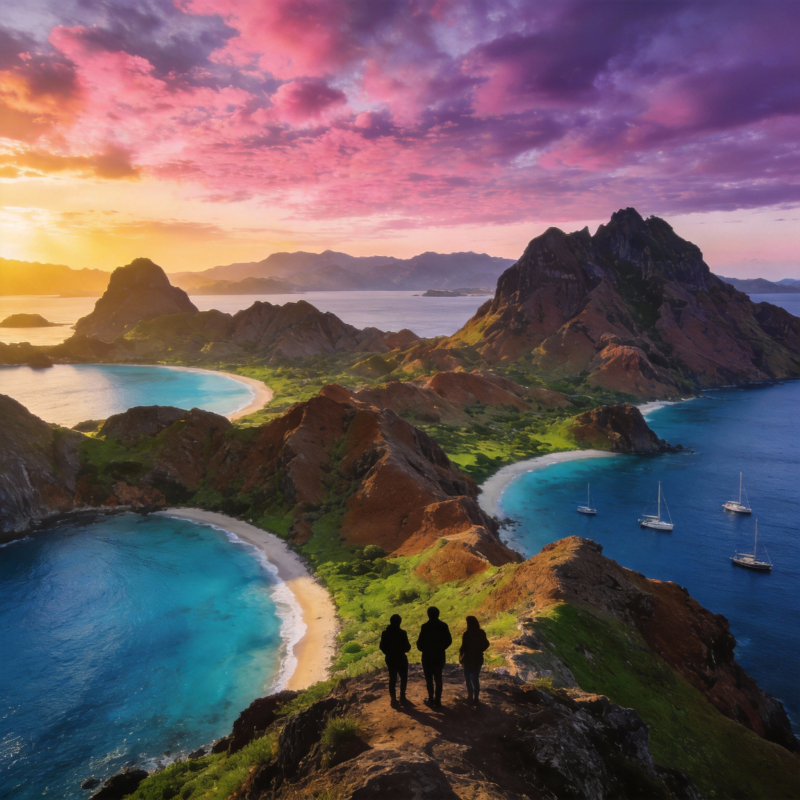 日落海岛奇景图片