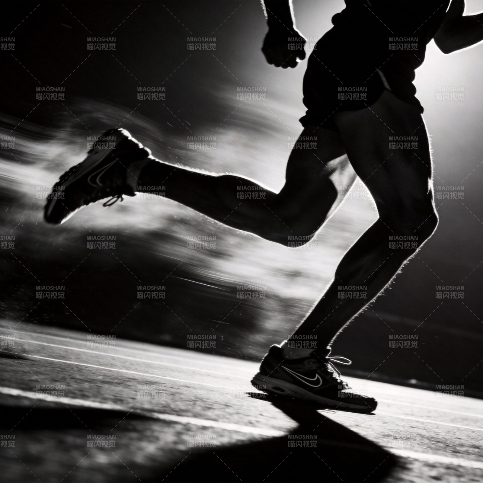 奔跑的剪影图片