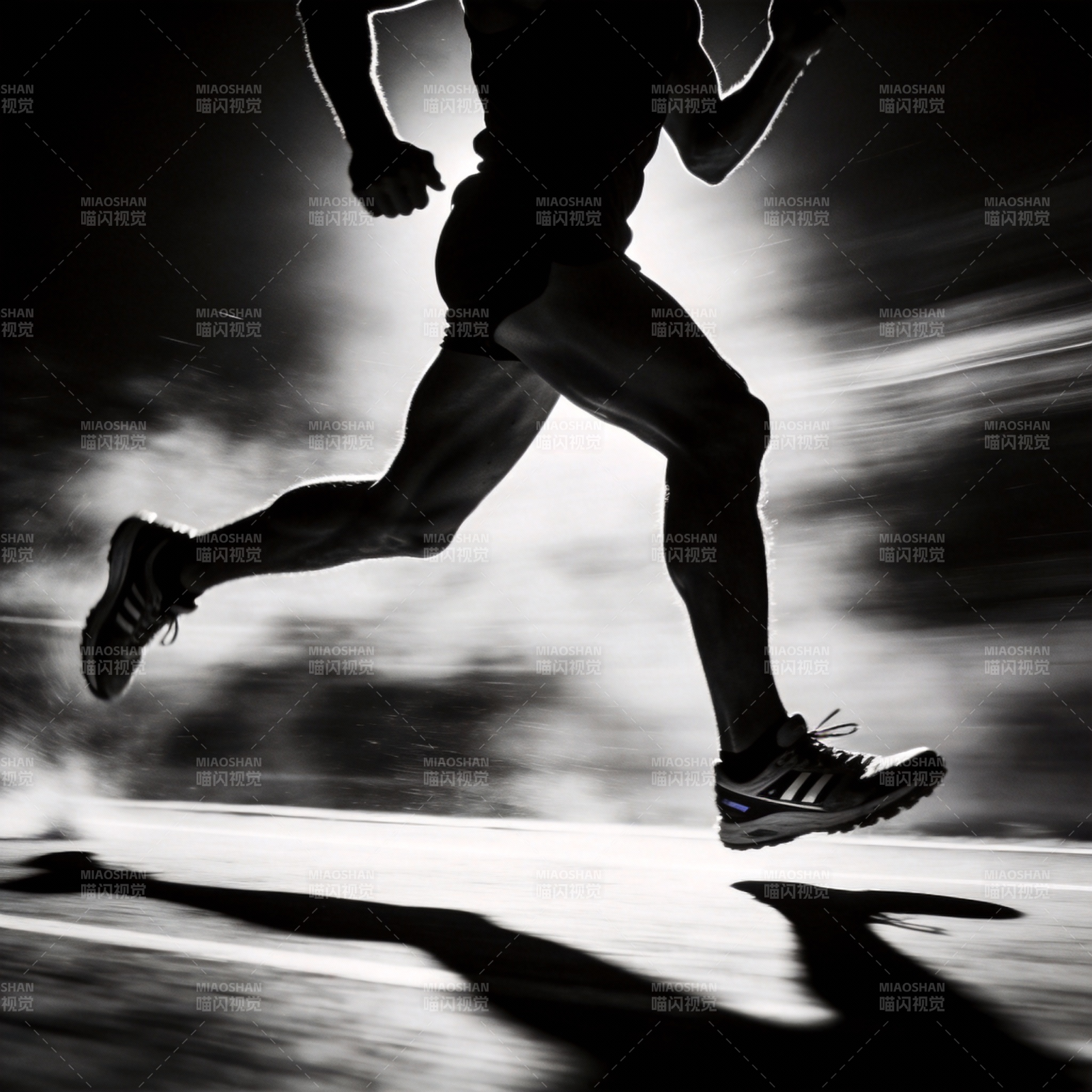 奔跑的剪影图片