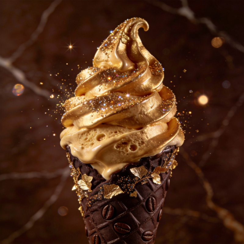 金箔冰淇淋图片