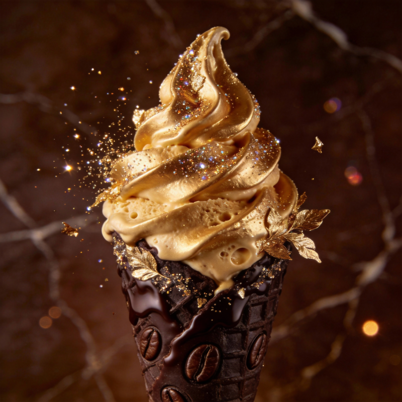金箔冰淇淋图片