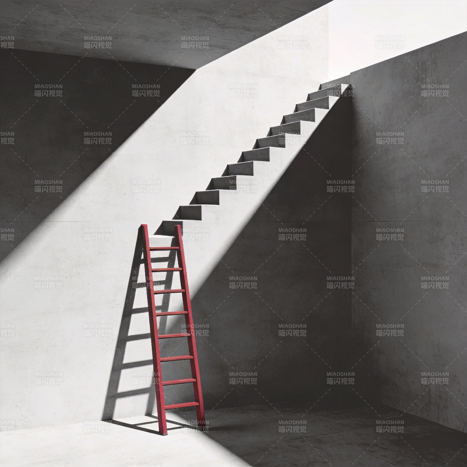 阶梯与红梯图片