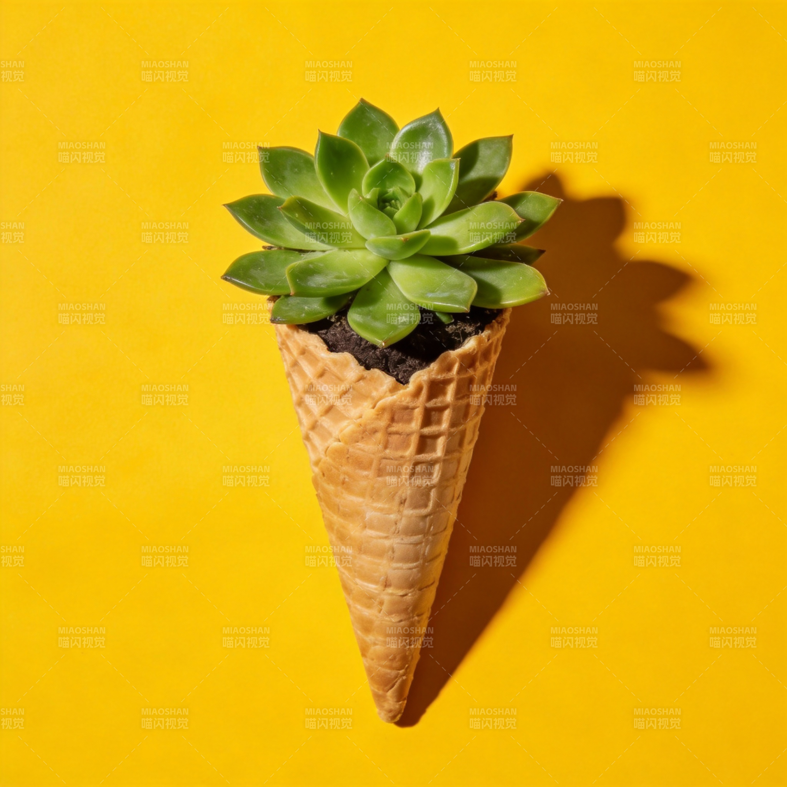 冰淇淋锥种多肉图片