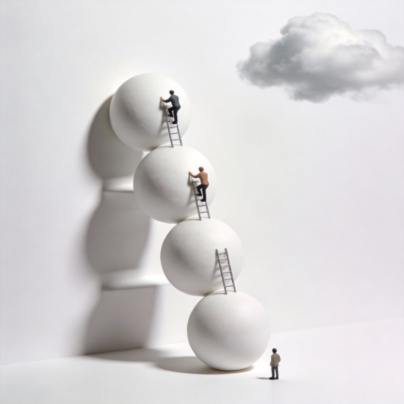 逐级攀登 迈向云霄图片