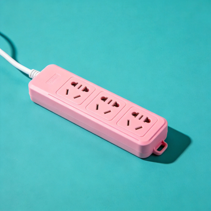 粉色插线板图片