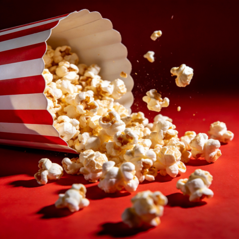 爆米花倾泻而出图片