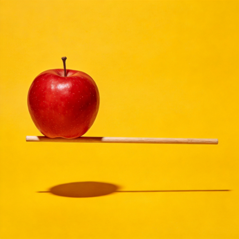 红苹果与木棍图片