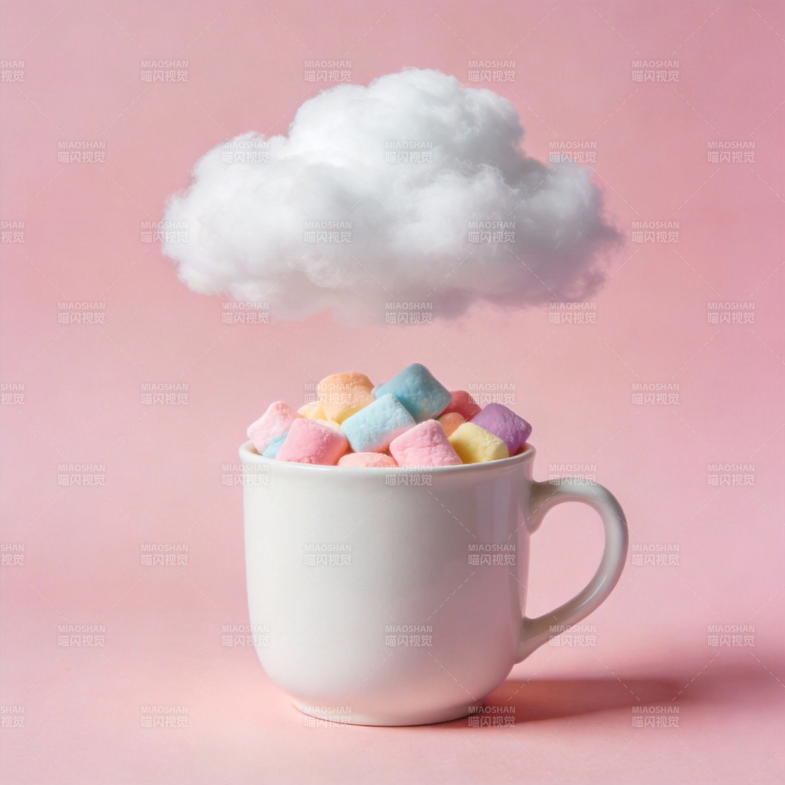 云朵与彩色棉花糖图片