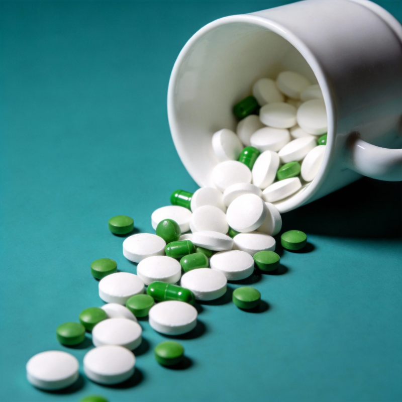 药片倾泻而出图片