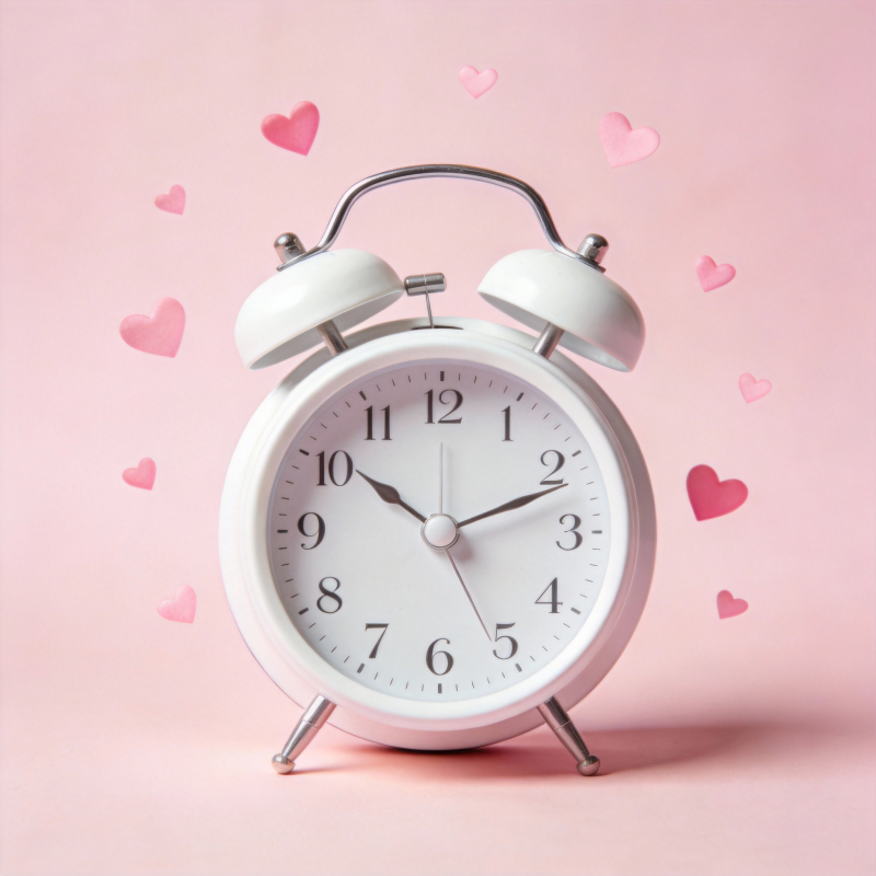 爱心时钟 浪漫时刻图片