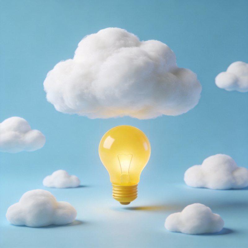 灯泡云中发光图片