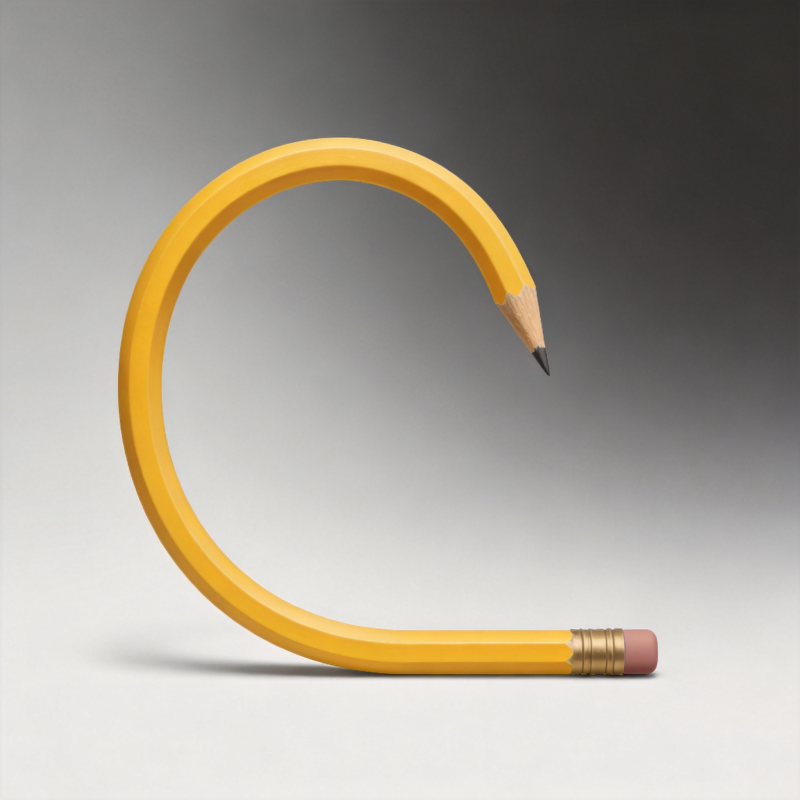 弯曲的铅笔图片