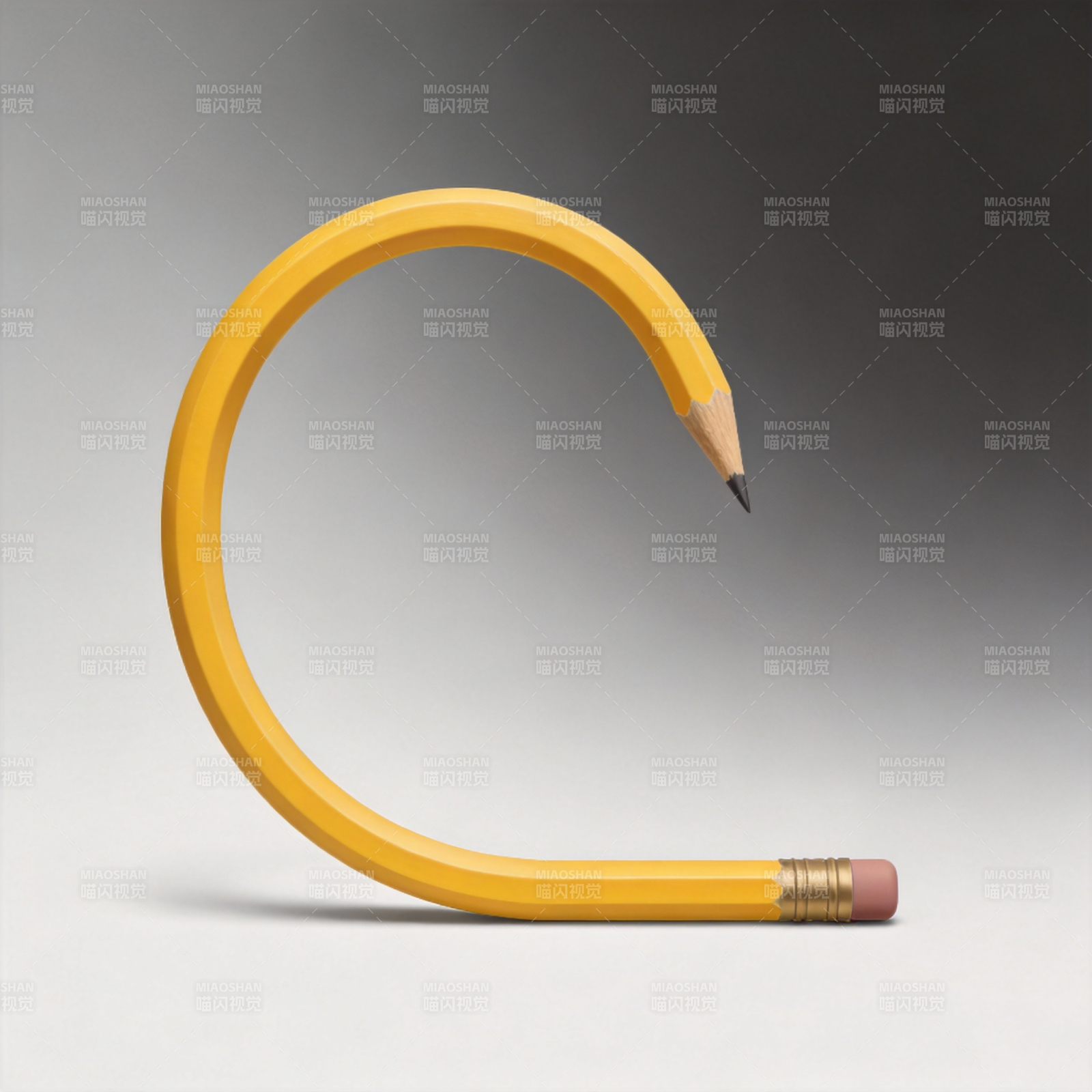 弯曲的铅笔图片