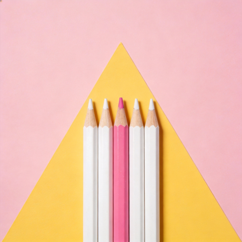 彩铅几何拼色图片