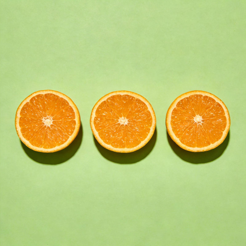 三橙并列图片