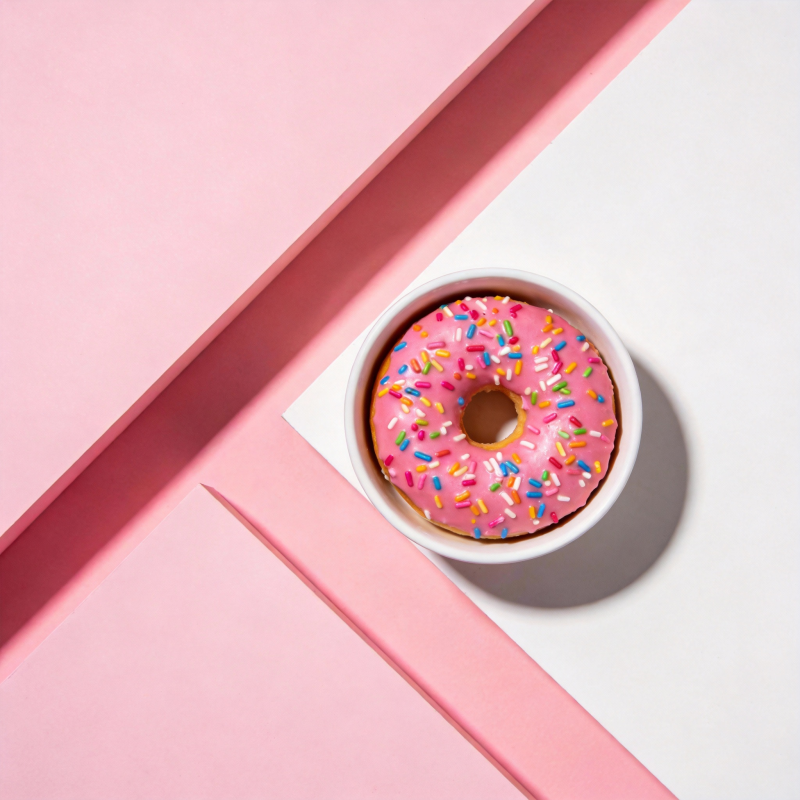 粉色甜甜圈图片