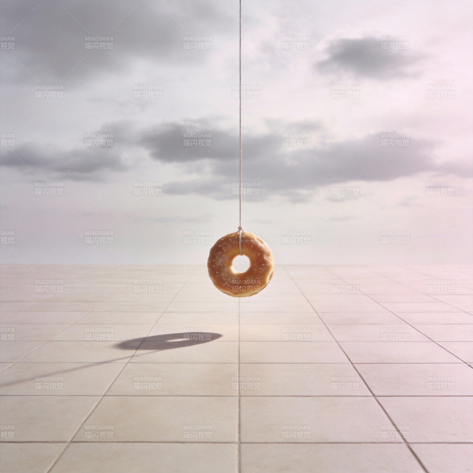 悬空的甜甜圈图片