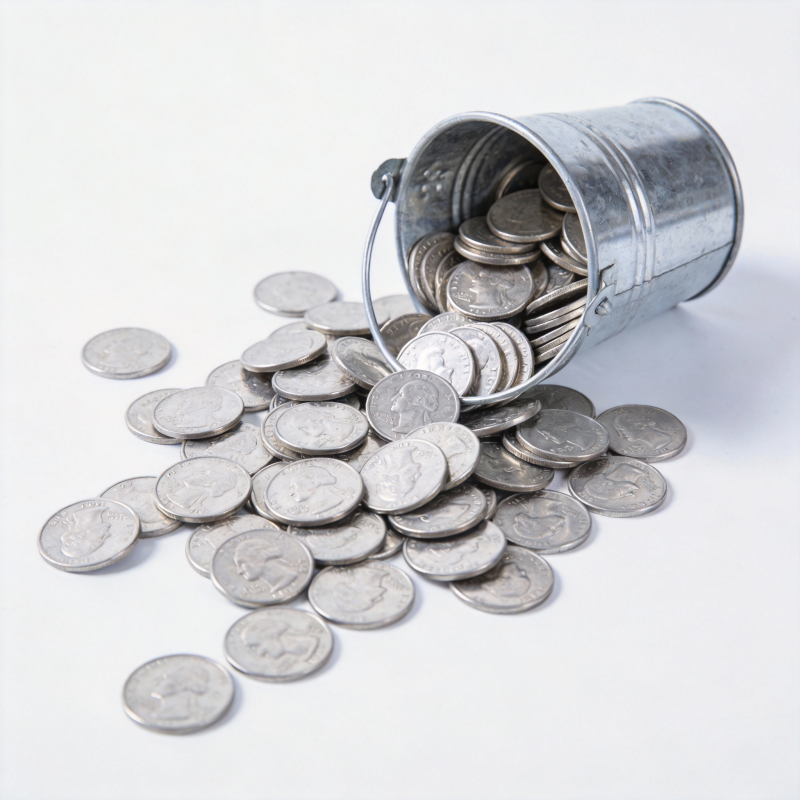 银币倾泻而出图片