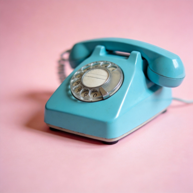 复古蓝电话图片