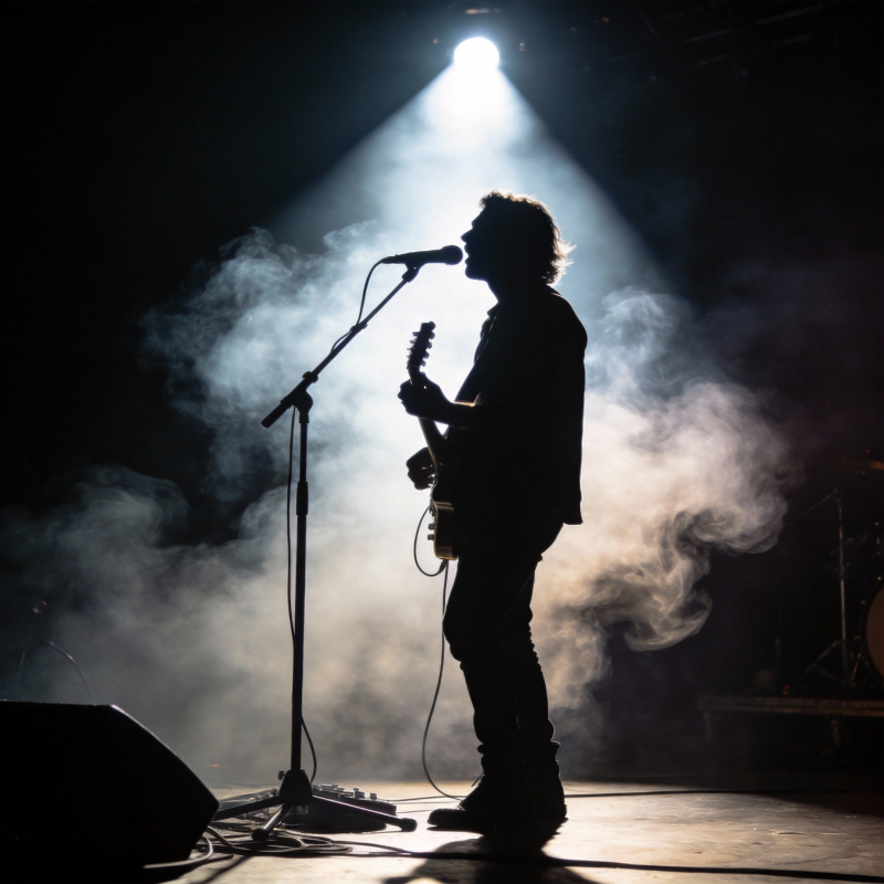 舞台上的剪影歌手图片