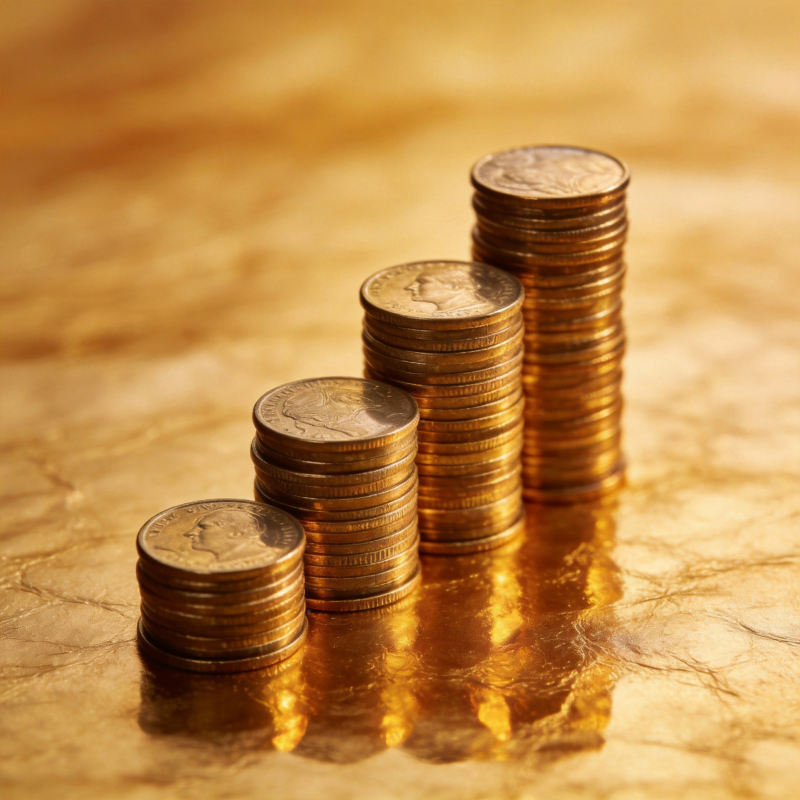 金币堆叠渐高图片