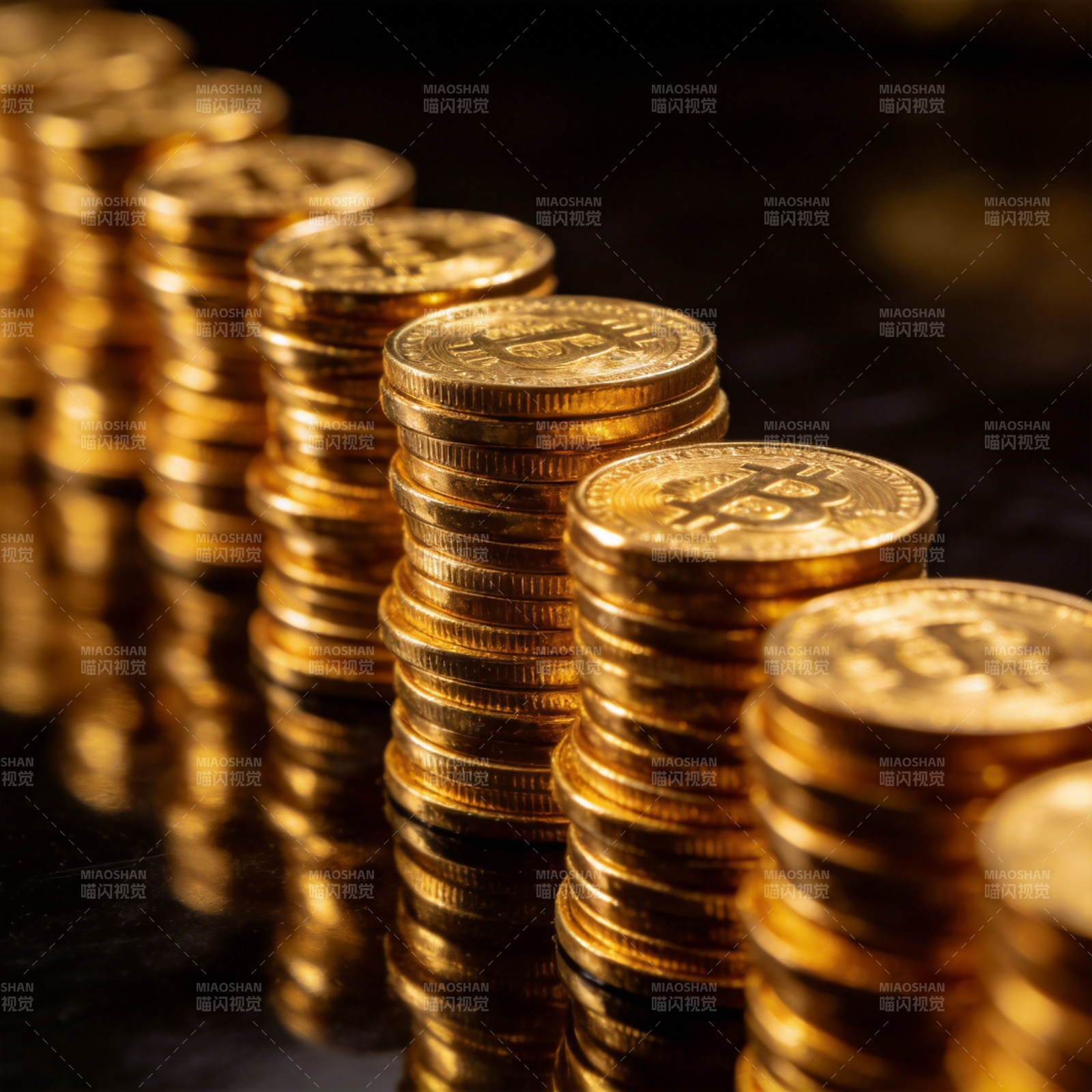 金币堆叠 财富象征图片