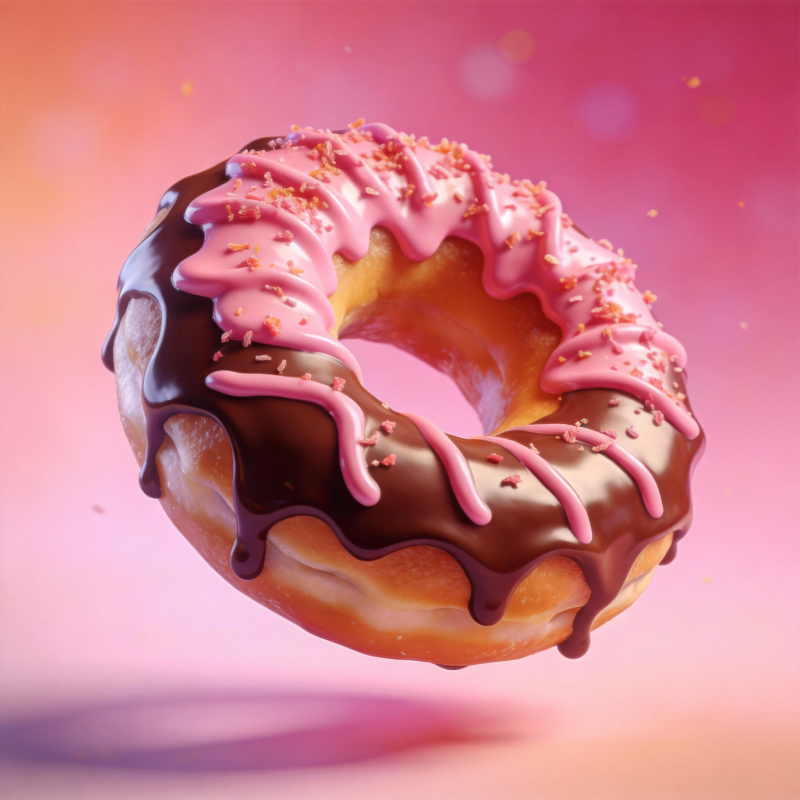 梦幻双色甜甜圈图片