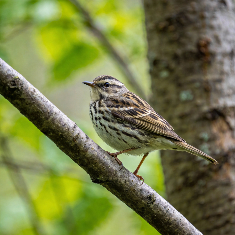 林间小鸟栖枝头图片