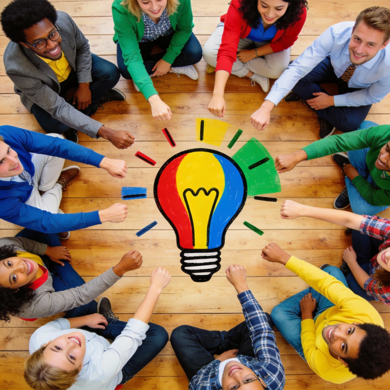 团队创意汇聚图片