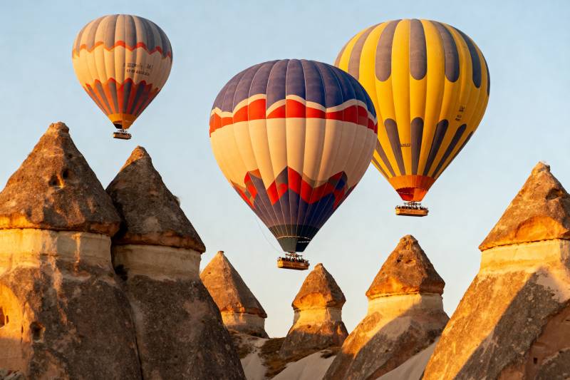 热气球飞越奇岩图片