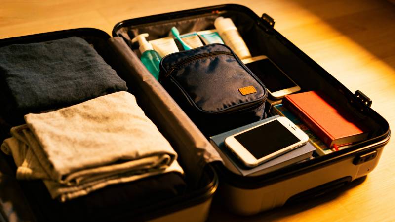 行李箱内物品整理图片