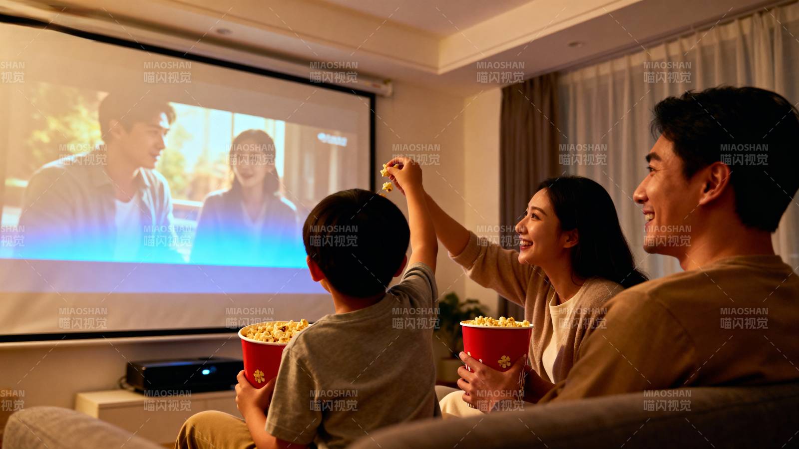 家庭影院观影时光图片