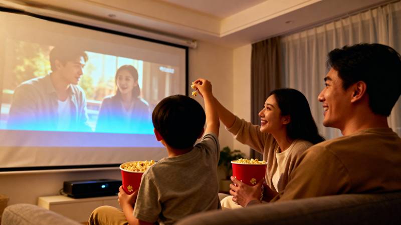 家庭影院观影时光图片