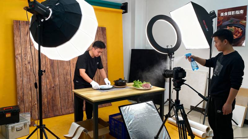 美食摄影现场图片