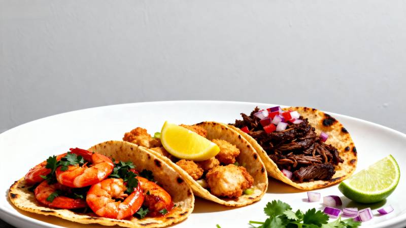 美味海鲜塔可图片