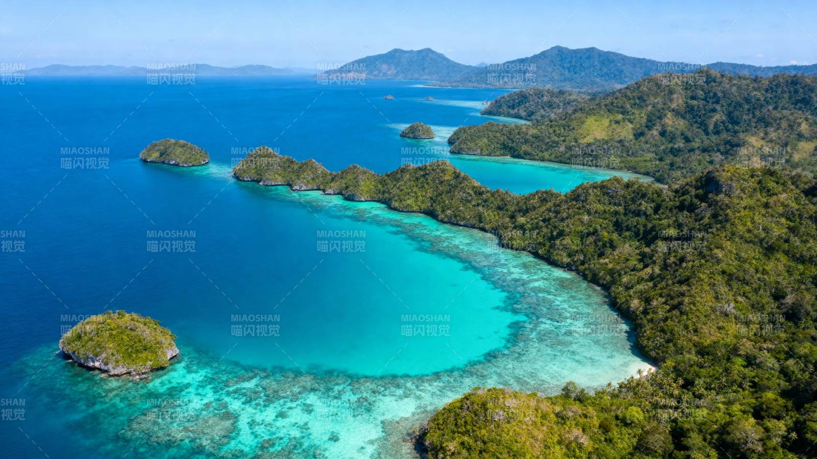 碧海绿岛风光图片