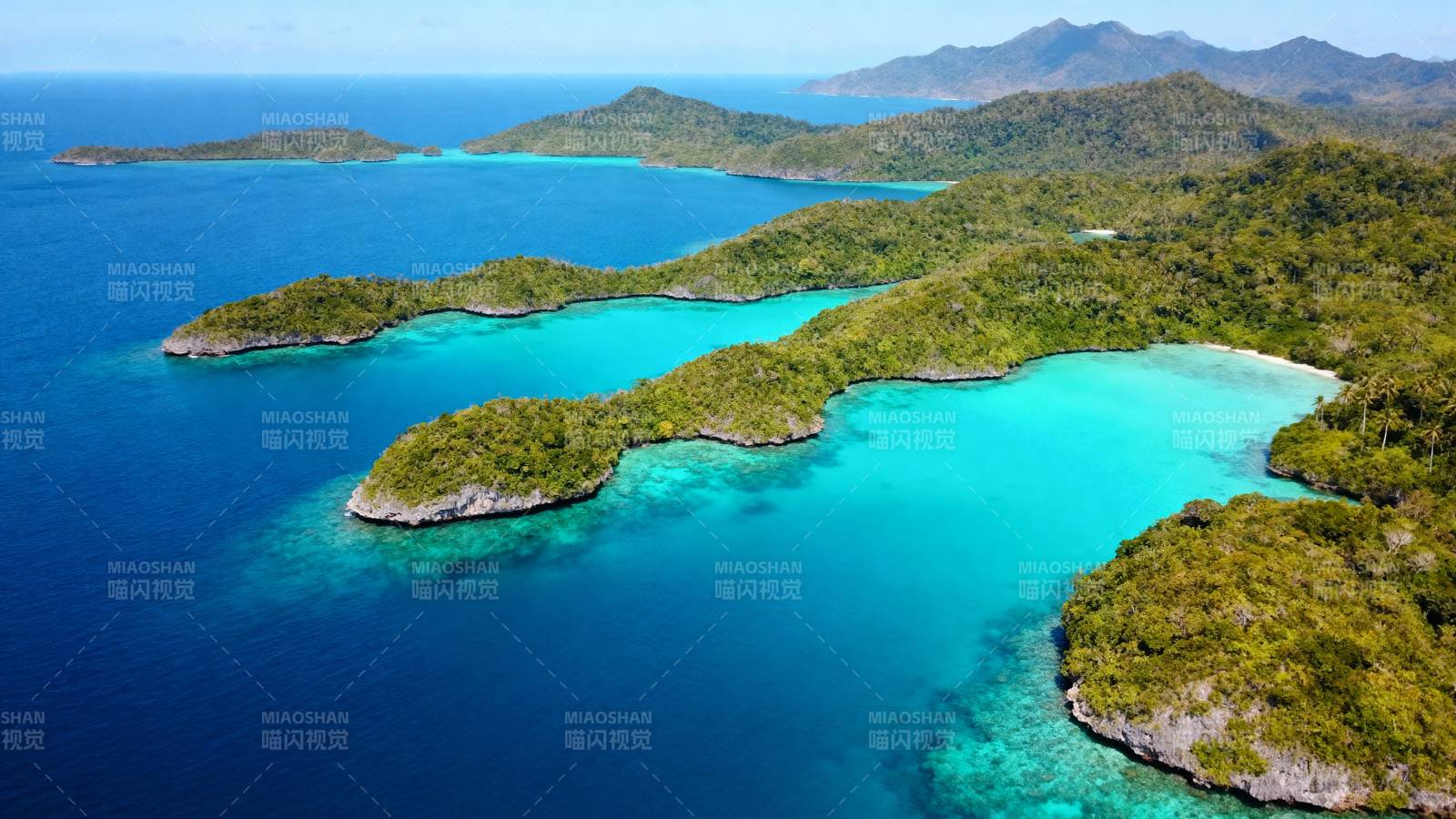 碧海绿岛风光图片