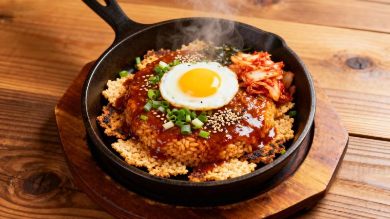 韩式石锅拌饭图片