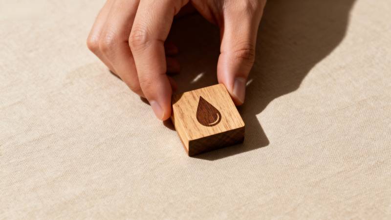 木块上的水滴图案图片