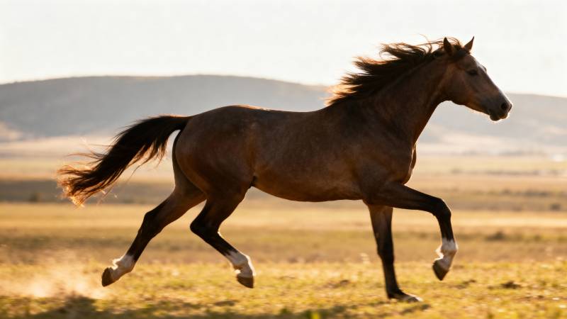 骏马奔腾草原图片