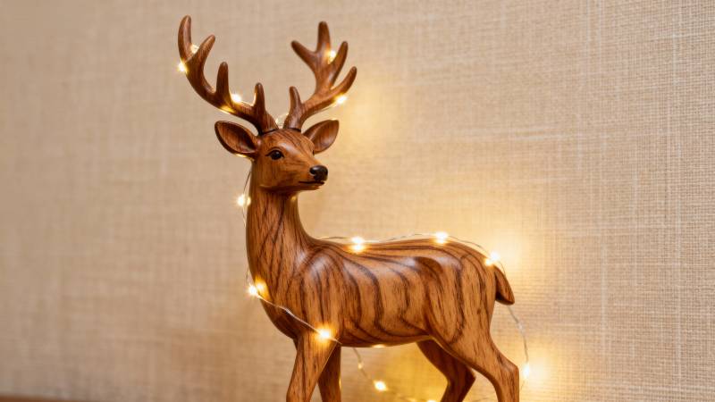 鹿形灯饰温暖光图片