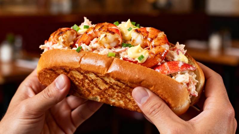 美味龙虾三明治图片