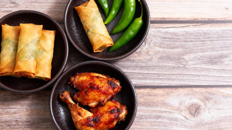 美味小吃拼盘图片